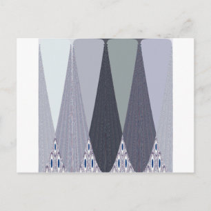 Ash Grått Chevron Dots Art Skriv ut Vykort