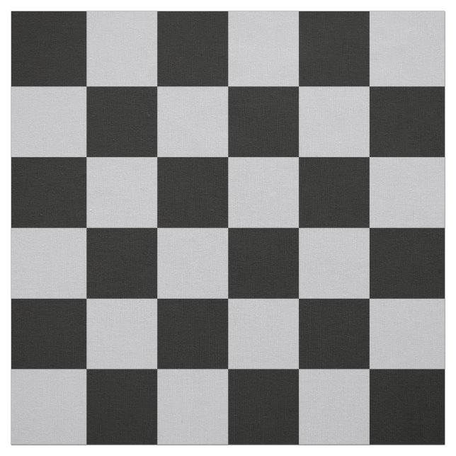 Ash Grått Grått Checker Mönster Design Tyg (Provkarta)