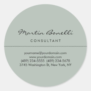 Ash Grått minimalist Modern Plain Runt Klistermärke