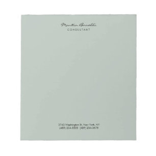 Ash Grått Modern Minimalist Plain Anteckningsblock
