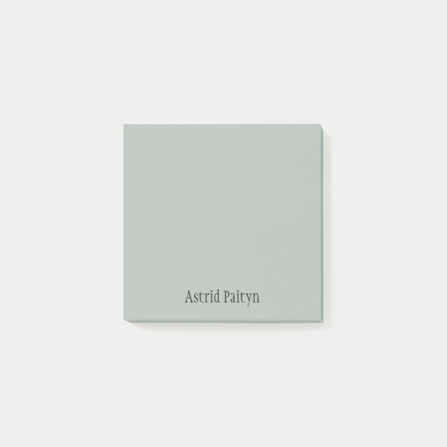 Ash Grått Professionell-minimalistskript för svart Post-it Block (Framsida)