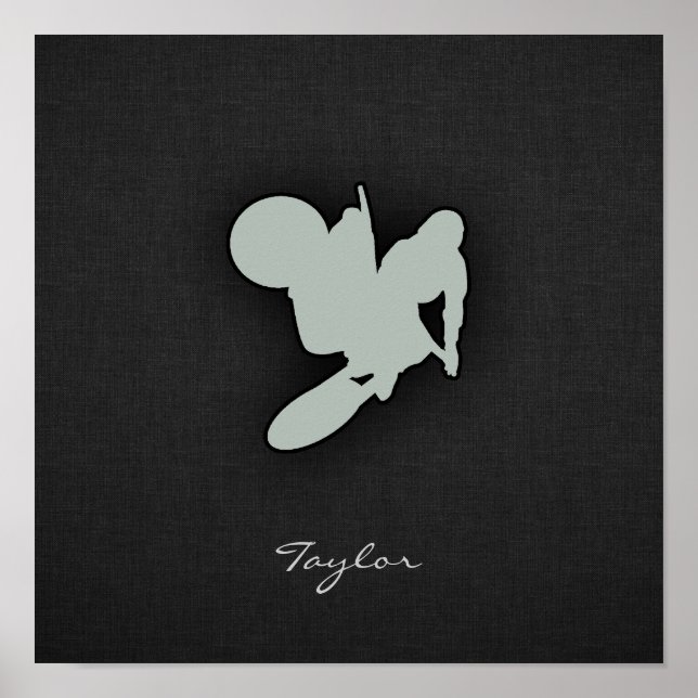 Ash Gray Motocross Poster (Framsidan)