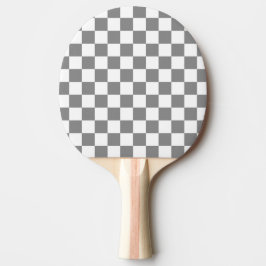 Ash Grey White Checkered Check Pattern Pingisracket