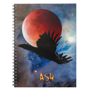 ASH Mystical Raven & Eclipsed Måne bärbar dator Anteckningsbok