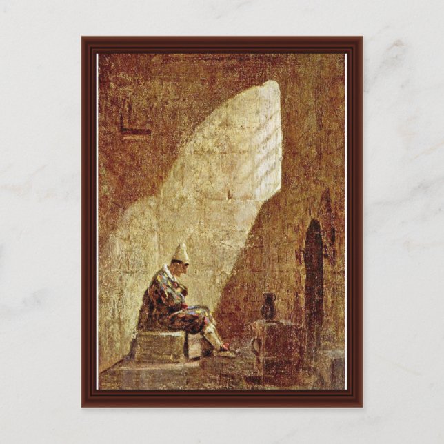 Ash Onsdag, av Spitzweg Carl Vykort (Framsida)