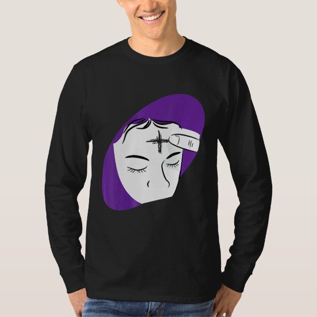 Ash Onsdag Coola Christianity Fasting Day Catho T Shirt (Framsida)