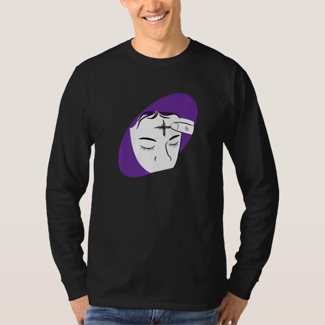 Ash Onsdag Coola Christianity Fasting Day Cathol T Shirt (Framsida)