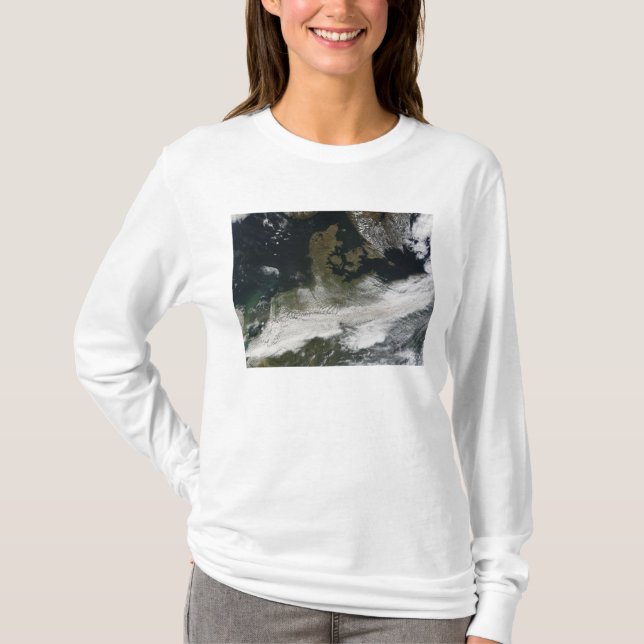 Ash plume från Eyjafjallajokull Volcano 2 T-shirt (Framsida)