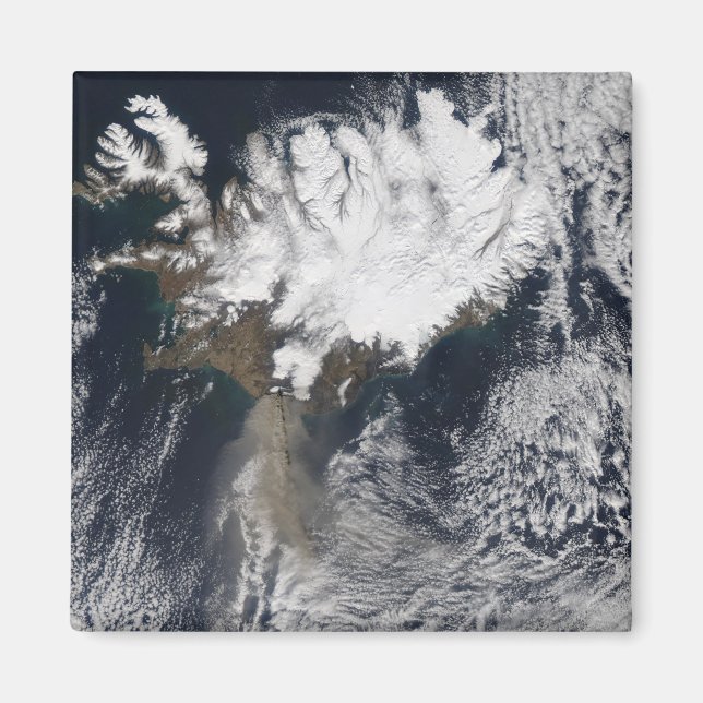 Ash plume från Eyjafjallajokull Volcano, Island Magnet (Framsidan)
