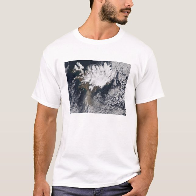 Ash plume från Eyjafjallajokull Volcano, Island T-shirt (Framsida)