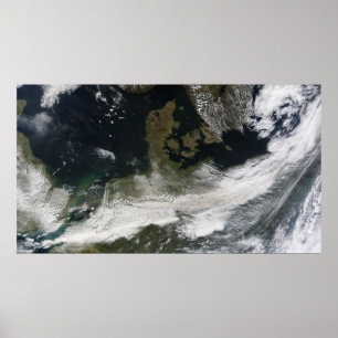 Ash plume från Eyjafjallajokull Volcano Poster