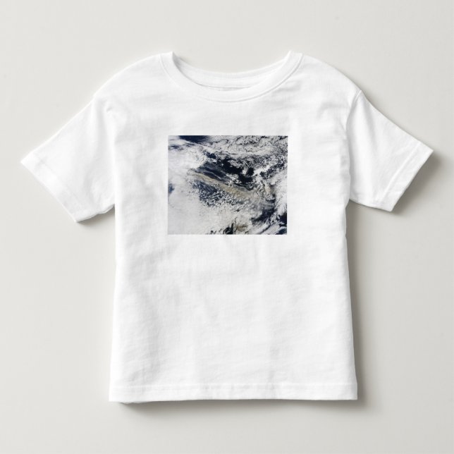 Ash plume från Eyjafjallajokull Volcano Tee Shirt (Framsida)