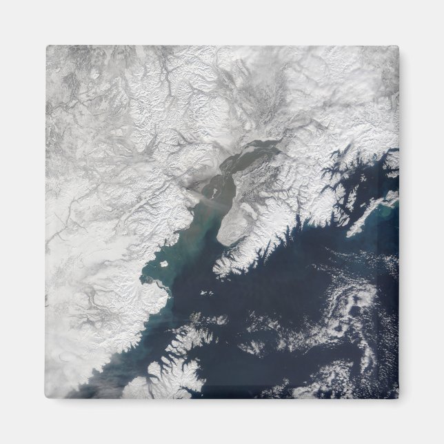 Ash plume från Mount Redtvivt, Alaska Magnet (Framsidan)