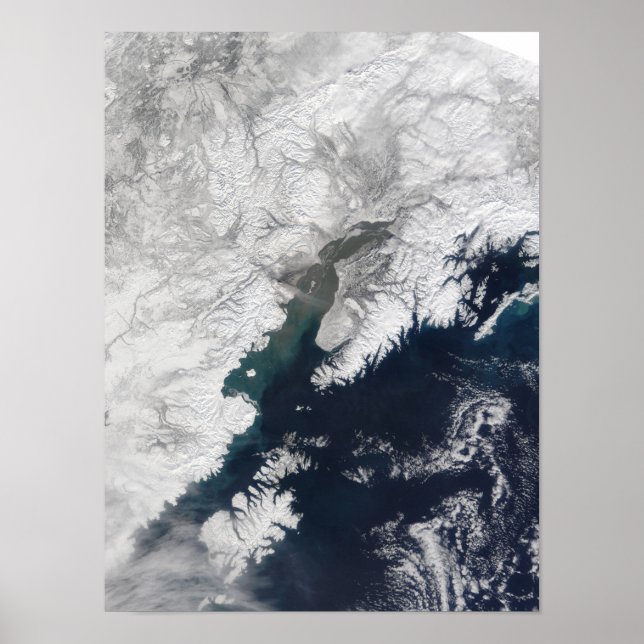 Ash plume från Mount Redtvivt, Alaska Poster (Framsidan)