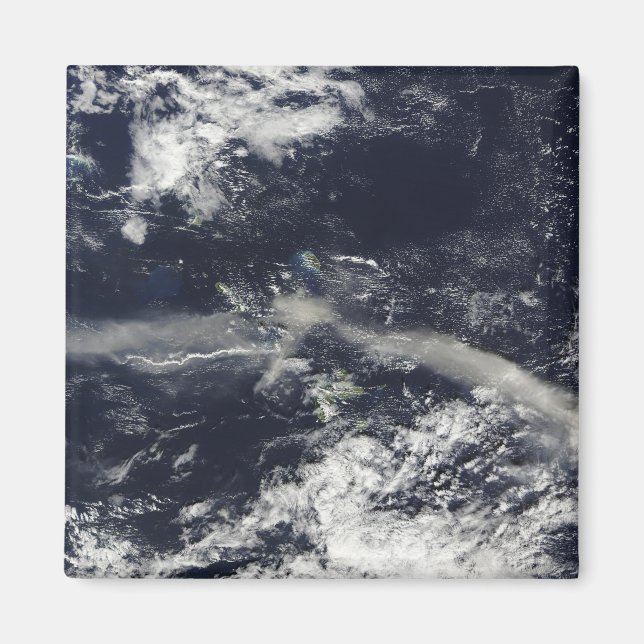 Ash Plume från Soufriere Backe, Montserrat Magnet (Framsidan)