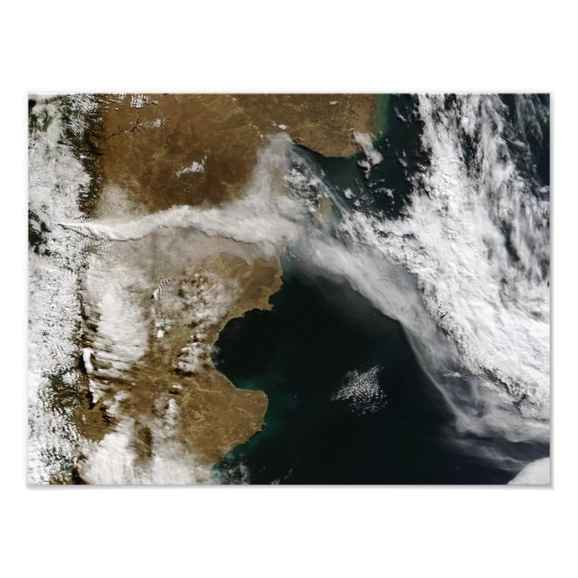 Ash plume från utbrottet av Chaiten vulcano, Chi Fototryck (Framsidan)