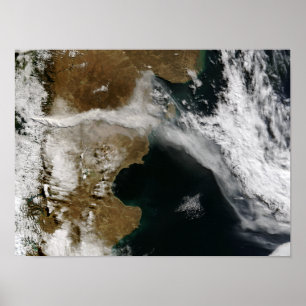 Ash plume från utbrottet av Chaiten vulcano, Chi Poster