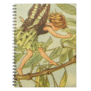 Ash Träd Fairy Walking på Gren Anteckningsbok Med Spiral
