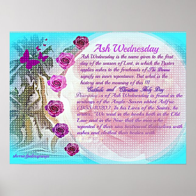 ASH WEDNESDAY POSTER (Framsidan)
