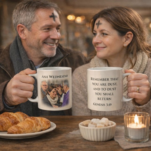 Ash Wednesday – Receiving Ash Cross Kaffemugg (Skapare uppladdad)