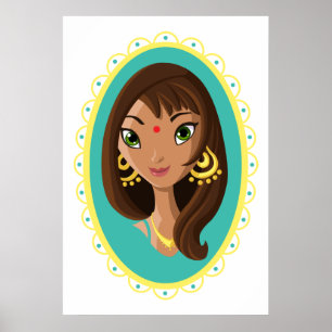 Asha den indiska skönheten poster