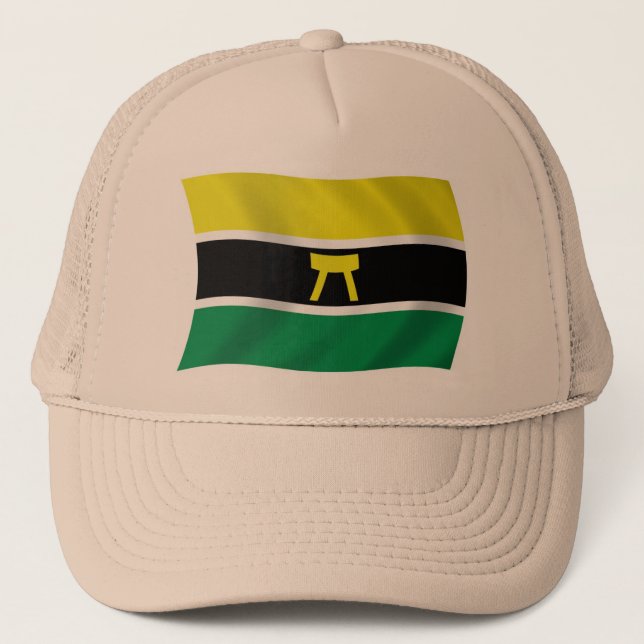 Ashanti People Flagga Hat Truckerkeps (Framsida)
