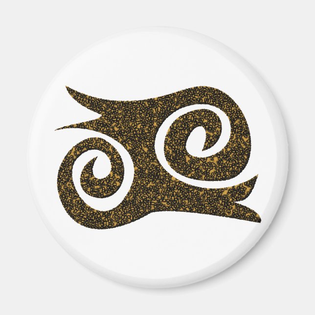 Ashanti Symbol Mut Adinkra Magnet (Framsidan)