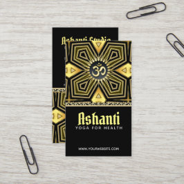 Ashanti Yoga Black Guld Deco Affärskort Visitkort