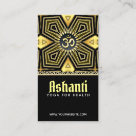 Ashanti Yoga Black Guld Deco Affärskort Visitkort