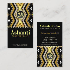 Ashanti Yoga Snyggt Black Guld Affärskort Visitkort
