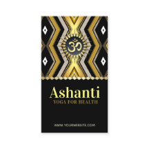 Ashanti Yoga Snyggt Black Guld Affärskort