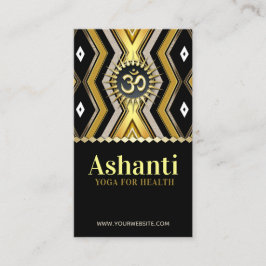 Ashanti Yoga Snyggt Black Guld Affärskort Visitkort