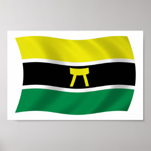 Ashantifolkets flagga postertryck poster