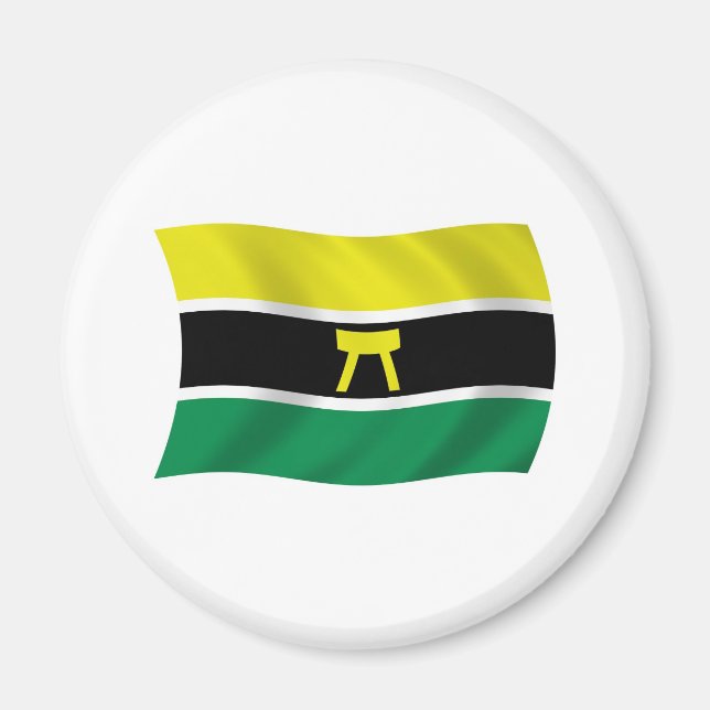 Ashantifolkets flaggmagnet magnet (Framsidan)