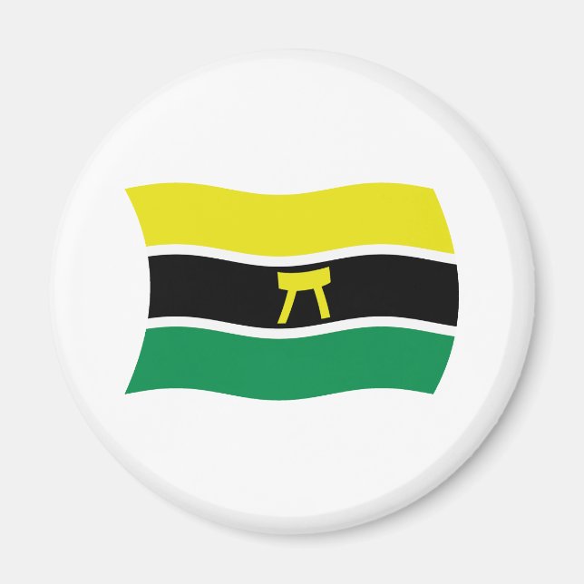 Ashantifolkets flaggmagnet magnet (Framsidan)