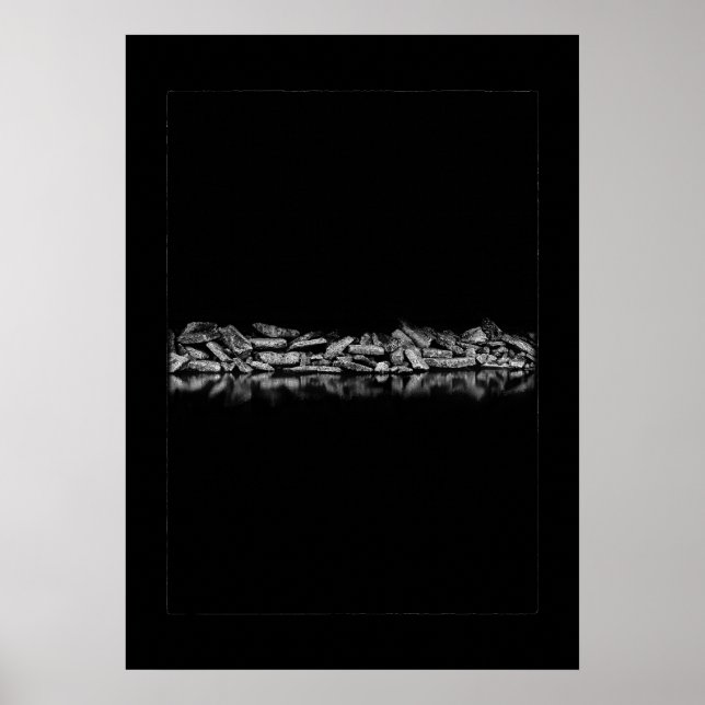 Ashbridges Bay Breakwall nr 1 med kantlinje Poster (Framsidan)