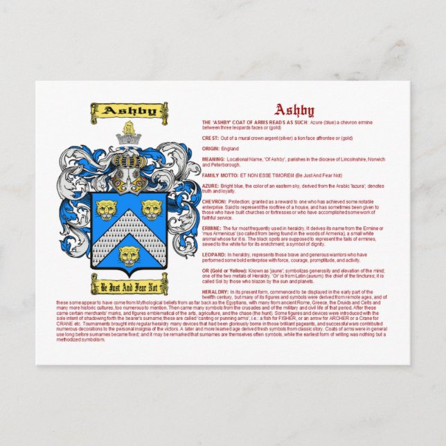 Ashby (mening) vykort (Framsida)