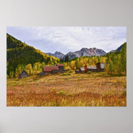 Ashcroft, spökstad för kolgruvebrytning i Colorado Poster