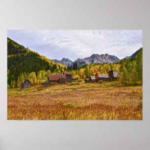 Ashcroft, spökstad för kolgruvebrytning i Colorado Poster