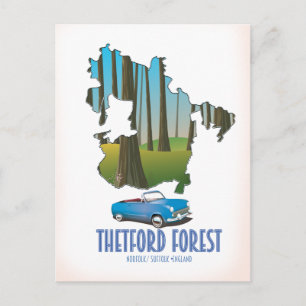 ashdown forest sussex karta-reseaffisch karta vykort