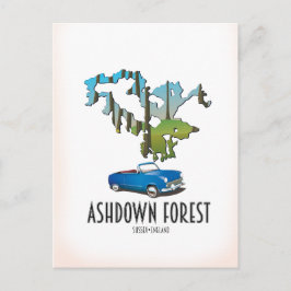 ashdown forest sussex karta-reseaffisch karta vykort
