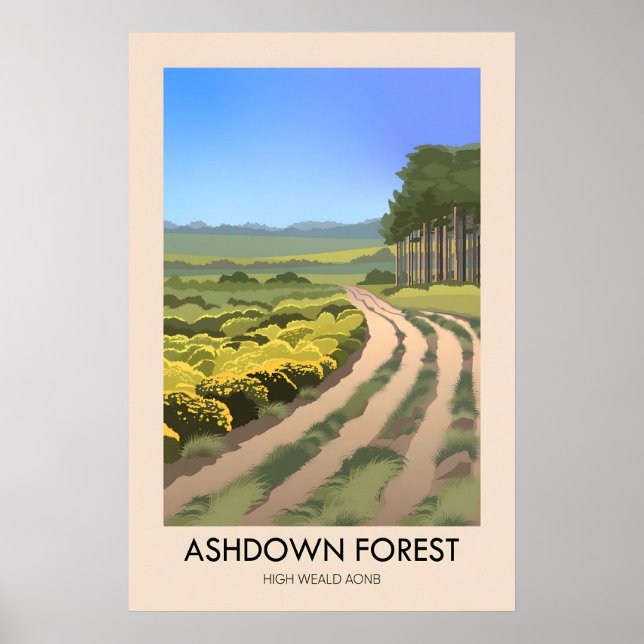 Ashdown Forest Travel Poster (Framsidan)