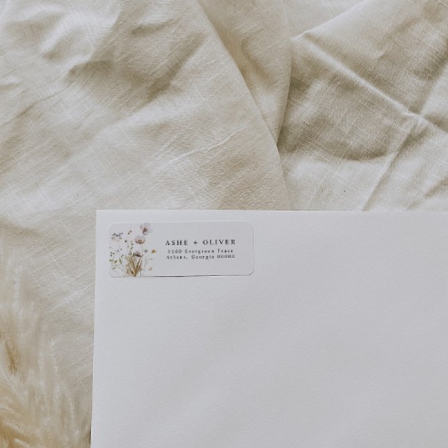 ASHE boho wildbloms returetiketter Returadress Etikett (Skapare uppladdad)