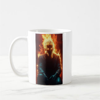 Ashen Amidst Flames - Dramatic and Fiery Art Kaffemugg