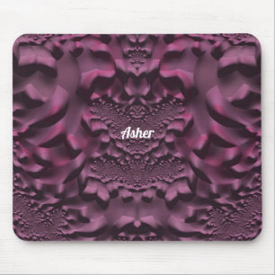 ASHER ~ 3D Rosa- och Lila-musknapp Musmatta