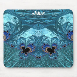 ASHER ~ Blue Aqua and Black Design Design Musmatta