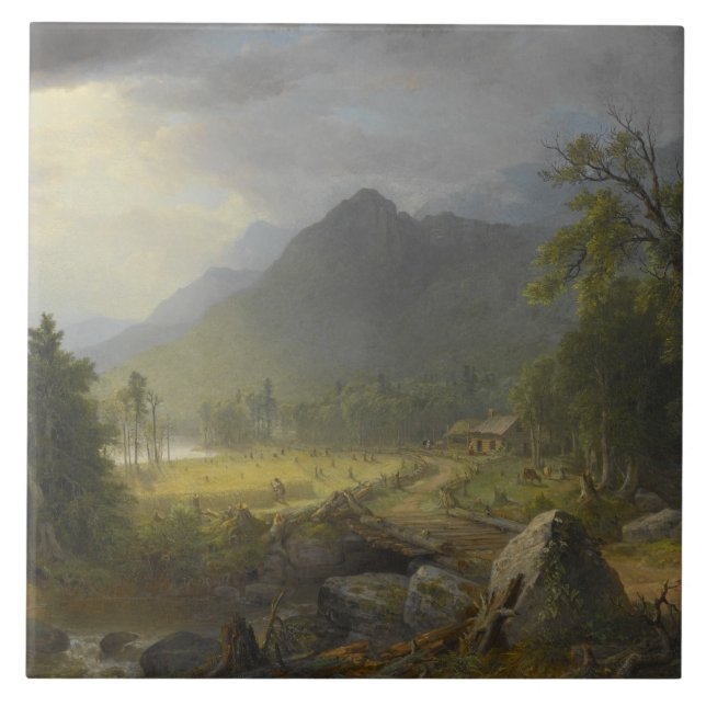 Asher Brown Durand - Första skörden Kakelplatta (Framsidan)