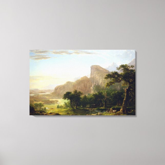 Asher Brown Durand liggande Thanatopsis Canvastryck (Framsida)