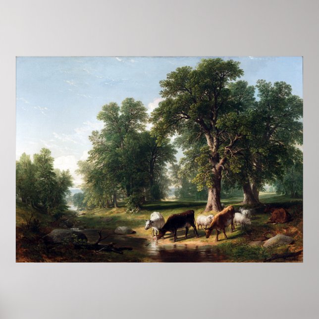 Asher Brown Durand Sommeftermiddagen Poster (Framsidan)