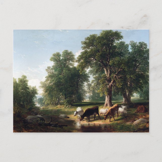 Asher Brown Durand Sommeftermiddagen Vykort (Framsida)